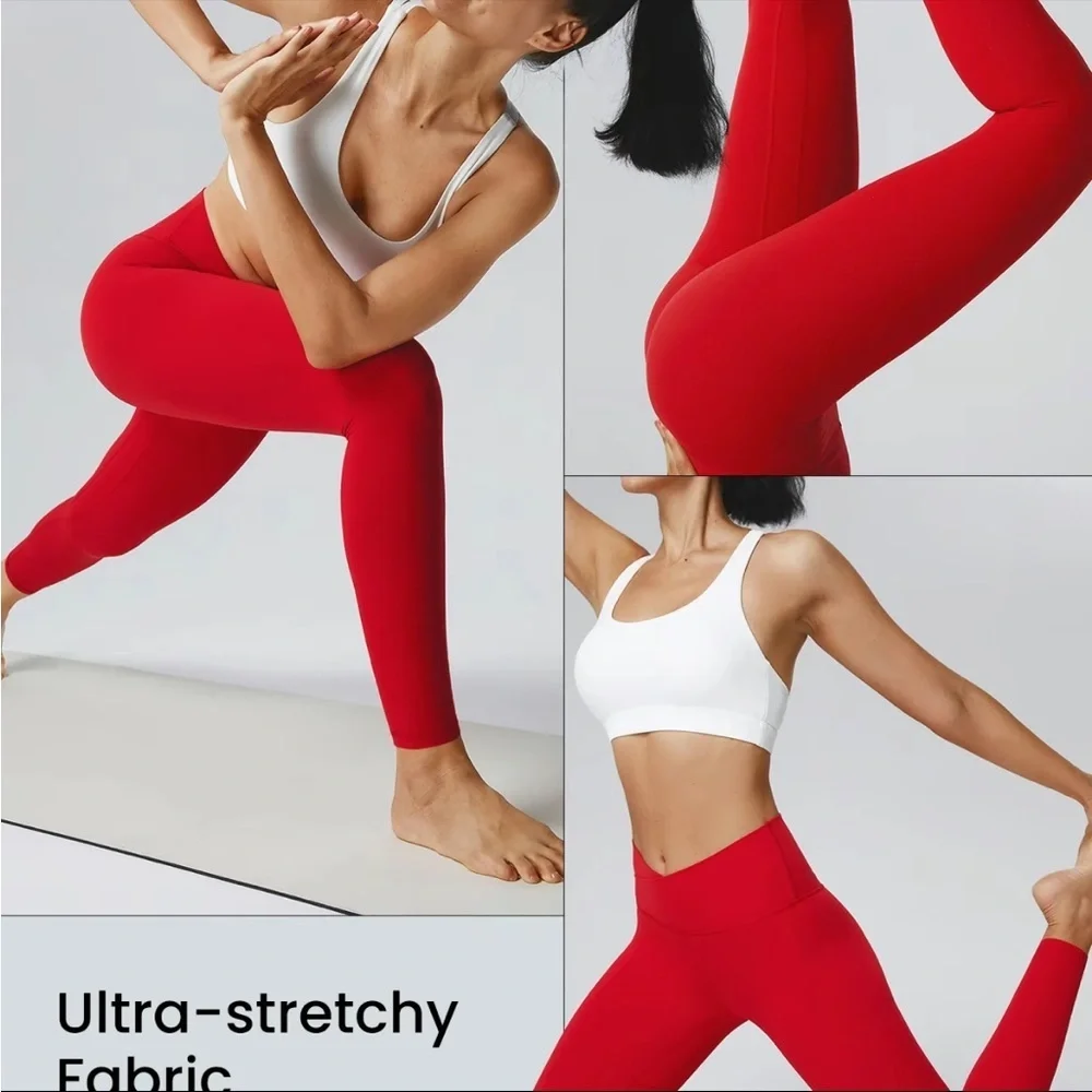 Red align crossover leggings - Picture 3 of 11